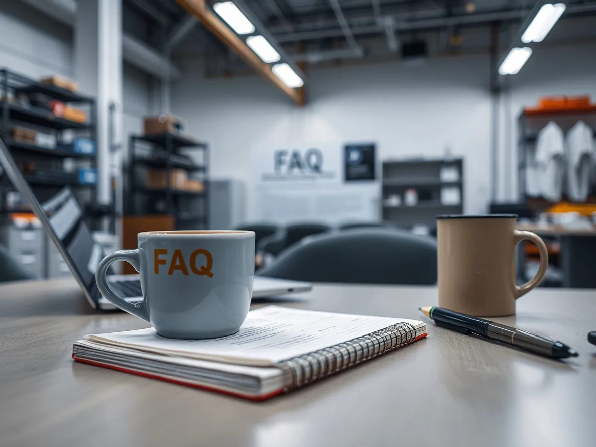 常见问题咨询场景,电脑屏幕显示FAQ页面